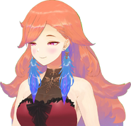 Kiara sans her mask, veil and feather headpiece