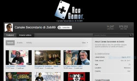 Screenshot del canale Zeb89AceGamer nel 2012