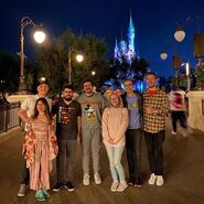 Eddy with Drew Gooden NakeyJakey and Gus Johnson at Disneyland