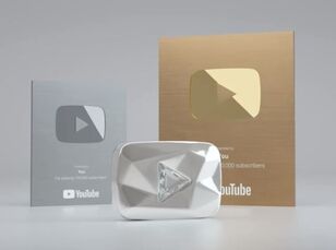 Creator Awards for Subscriber Milestone Play Button Trophy