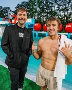 Hopkins with MrBeast