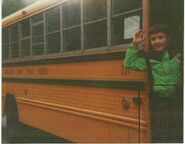 Chris on a bus in early 1990s.