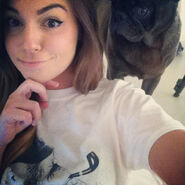 Marzia and her pug Edgar (December 2013)