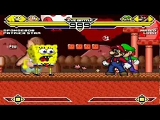 Spongebob_&_Patrick_vs_Mario_&_Luigi_(Warner)_MUGEN_Battle!!!_(REMATCH)