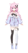 Her 3D model, made by her designer Nia