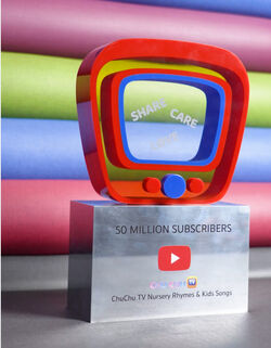 No Custom  PLAY BUTTON Awards GOLD PLAY BUTTON India