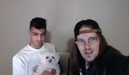 BadBoyHalo & Skeppy with Bad's dog Lucy "Rat"