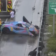 Jack's McLaren after the crash.
