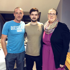 Jacksepticeye with his brother and sister.