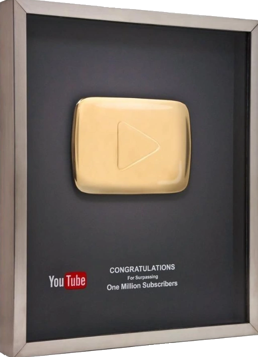 Customized  play button and Gold/Silver Awards