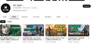A hacked channel that has uploaded videos supposedly offering "free" online game hacks and mod menus. These are actually channel stealers.