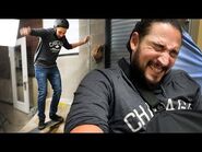 The thumbnail for the Cow Chop video that shows James right before and some time after he suffered his injuries