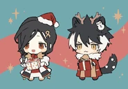 Shien and Tomoe drawn by character designer, Namakawa