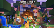 Technoblade Pig in the background of the Minecraft Launcher in 2022