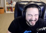 James making a face on 1/7/20 after watching his teammate in Escape From Tarkov die