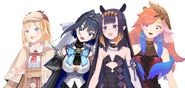 Ame, Kronii, Ina'nis and Kiara