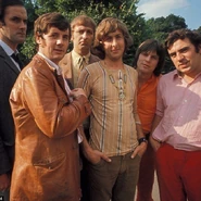 Cleese on the very left with the other members of Monty Python