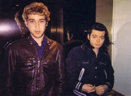 Thomas and Guy Manuel without their helmets during Homework's release.