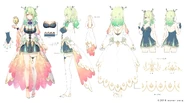 Reference sheet, by her illustrator Asagi Tosaka