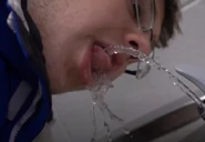 Nathaniel Bandy drinking water