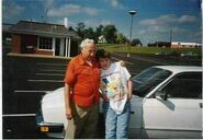 Chris & their father Bob in around 1990.