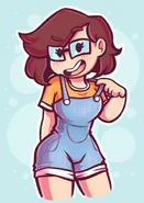 "Sabie", the gender-swapped version of Saberspark voiced by Elsie Lovelock