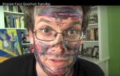 John with Sharpie all over his face.