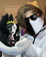 Ranboo with his Youtooz figurine