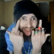 Cyraxx flipping off the trolls who tricked him into bricking his Xbox.