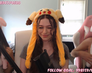 Hannah in a Pikachu hat