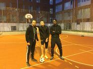 SSS members Conrad Halling Ibo, Toni Prince Tvrtkovic & Edward Owusu from shooting for the Swedish TV