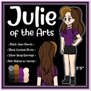 Julie's character design as of July 2020. This is her full reference sheet.