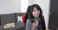 Jaiden with Ari and her new bird, Tofu, in her charity stream.