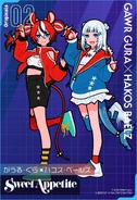 Gura and Baelz on a promotional image for Sweet Appetite
