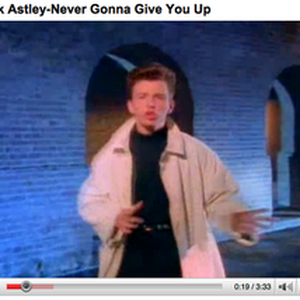 music history in gifs — 1987. Rick Astley pulls the biggest prank in the