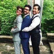 Jacksepticeye with Mark and Ethan.