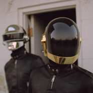 Daft Punk as they appeared in their movie, Electroma.