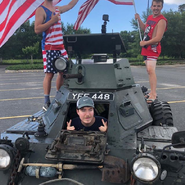 MrBeast owning a tank (with his 2 friends)