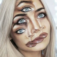 Split face make up tutorial