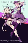 hololive x Red Bull collaboration illustration