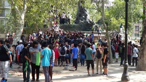 Junta de Los Madafaka en el Parque Forestal de Santiago de Chile