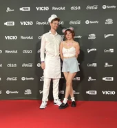 AnsiChan y Shadoune666 en la alfombra roja de la Velada Del Año 4 de Ibai.