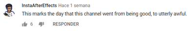 Comentario en contra de la estrategia de los gemelos. La mayoría son de suscriptores antiguos.