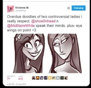 Controvertido fanart de Shoe0nHead y Blaire White por parte de VivziePop en 2016.