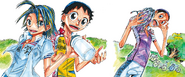 Sakamichi with Sangaku and Akira as of the Yowamushi Pedal Grande Road DVD & Blu-Ray Vol.8 Box Illustration