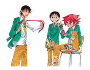 Sakamichi with Shunsuke and Shoukichi as of the Chapter 278 Cover