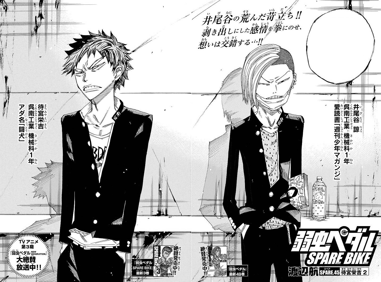 Spare Bike Chapter 45 Yowamushi Pedal Go Wiki Fandom