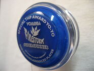 THP award yo-yo in One-Handed Advanced Play/Super Spinner Level, Blue. (from Dave Schulte's collection)