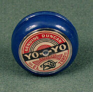 El Toro, a beginners model yo-yo with plastic bits inside which rattle as the yo-yo spins.