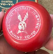 champion yo-yo with a jumping bunny yo-yo sticker